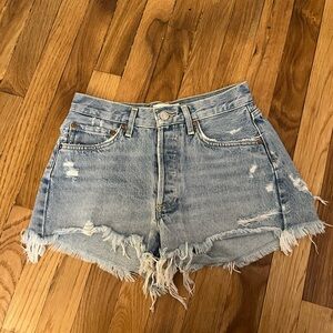 AGOLDE Parker Cut Off Jean Shorts Size 24